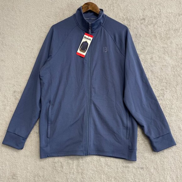 NEW Bench Urbanwear Men's M  Zip-Up Jacket Mock neck Active Sweatshirt - Picture 2 of 7